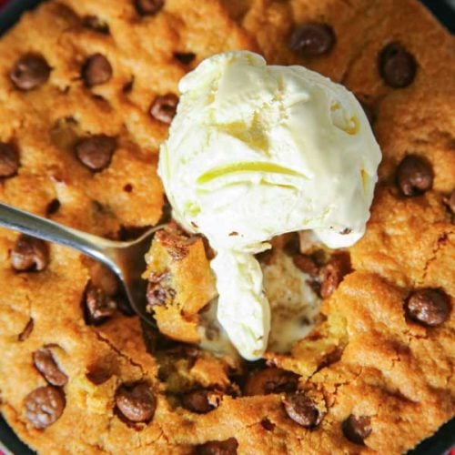 Skillet Chocolate Chip Cookie For Two - Sincerely, Marie Designs