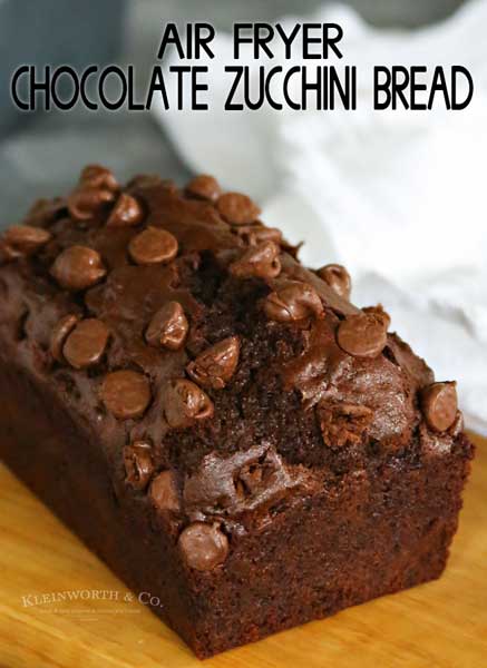 Air Fryer Chocolate Zucchini Bread