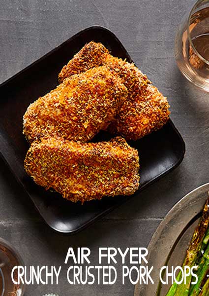 Air Fryer Panko Crusted Pork Chops