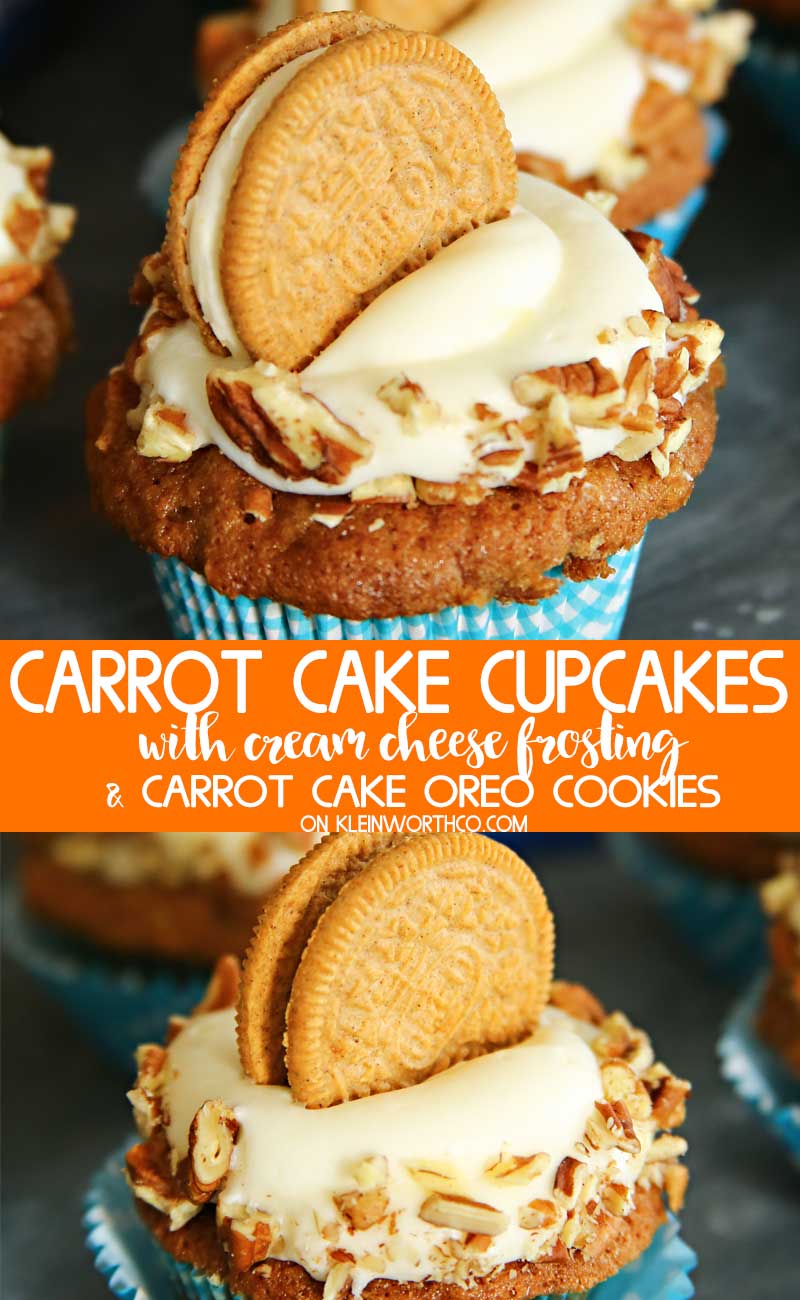 Carrot Cake Cupcakes with Cream Cheese Frosting