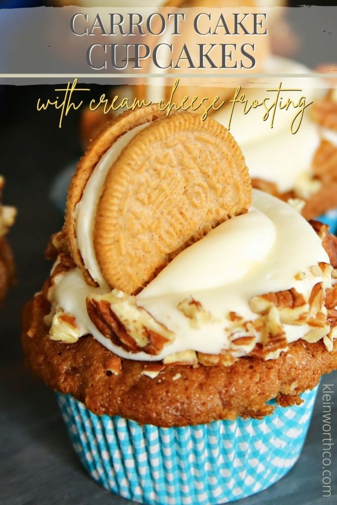 Carrot Cake Cupcakes with Cream Cheese Frosting