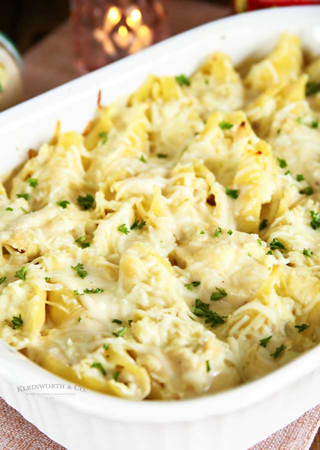 How to make Chicken Alfredo Stuffed Shells