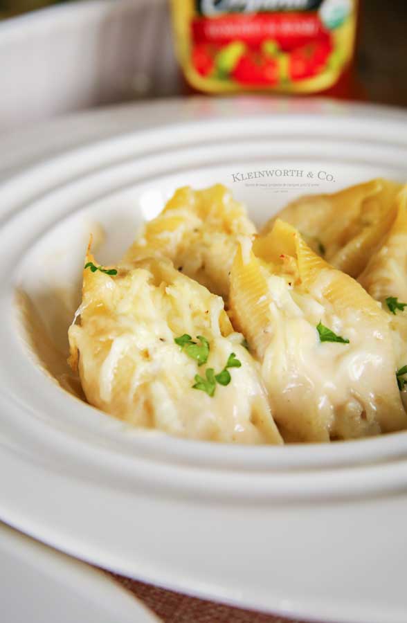 Chicken Alfredo Stuffed Shells - Taste of the Frontier