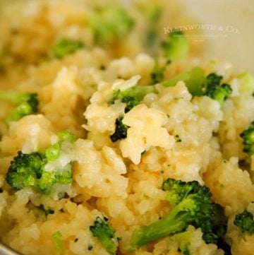Cheesy Broccoli Rice - Rice Cooker Recipe