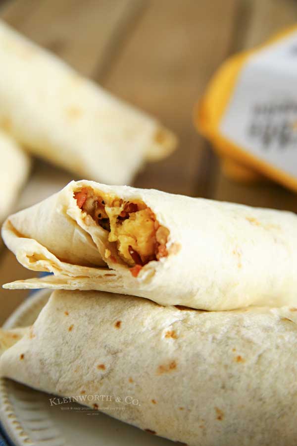 5 minute Air Fryer Breakfast Burritos