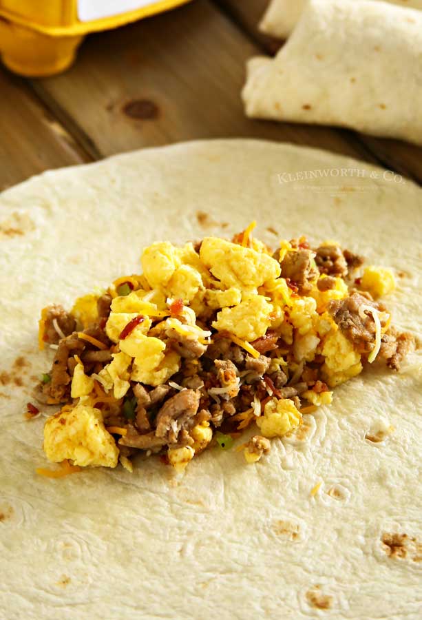 Air Fryer Breakfast Burritos recipe