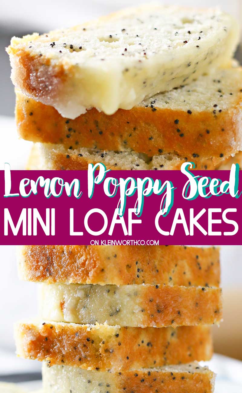 Lemon Poppy Seed Mini Loaf Cakes