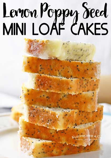 Lemon Poppy Seed Mini Loaf Cakes