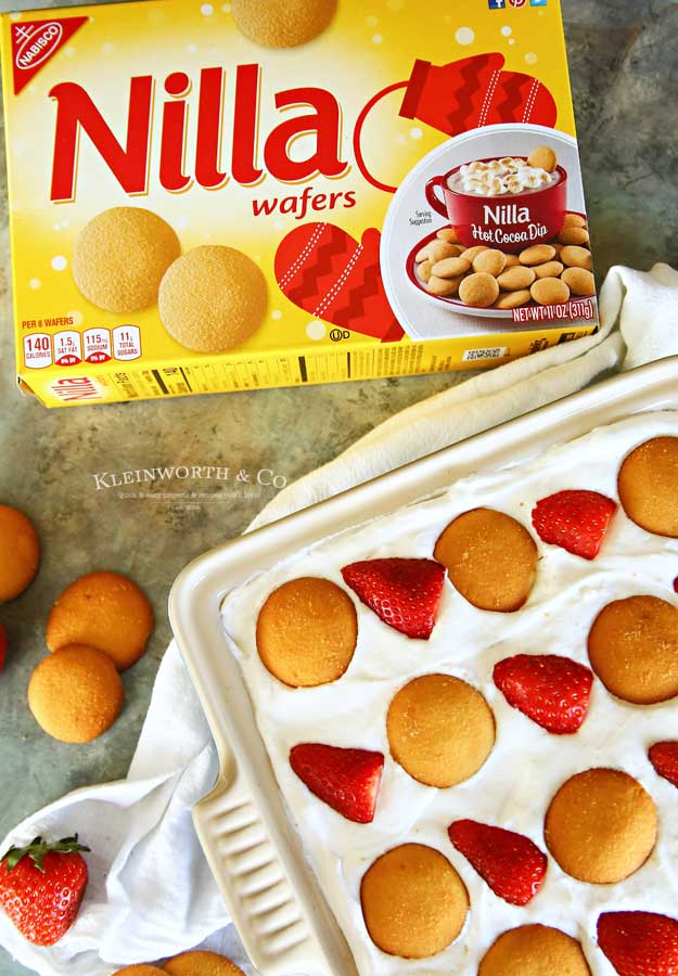 Nilla Wafers Strawberry Ice Box Cake