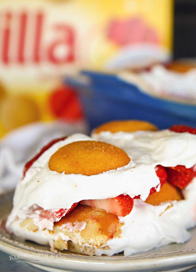 No bake Strawberry Ice Box Cake