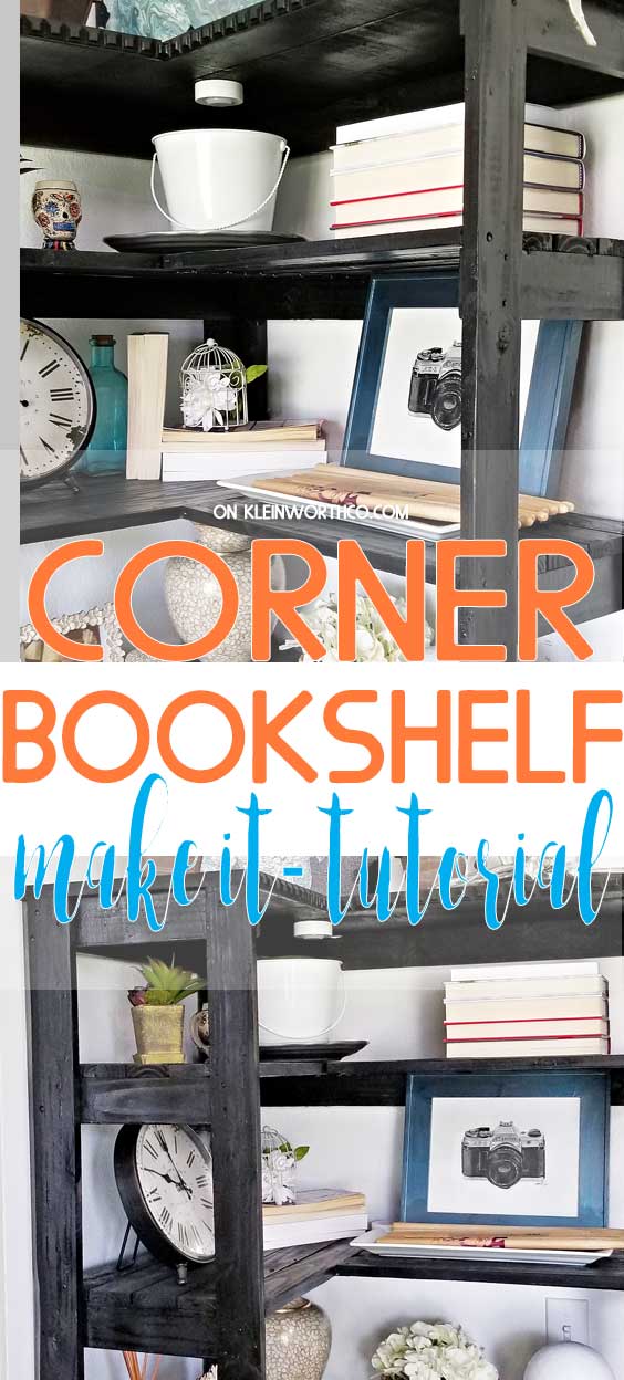 Corner Bookshelf DIY