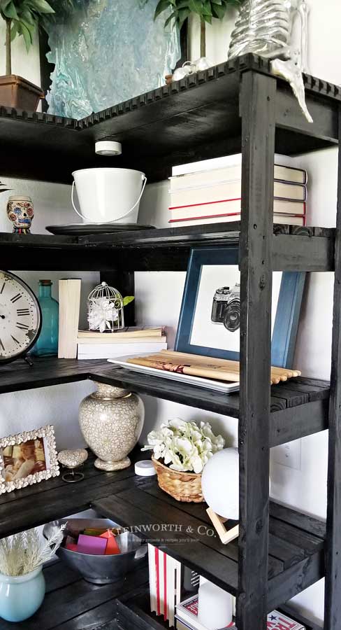 black corner bookcase - Corner Bookshelf DIY