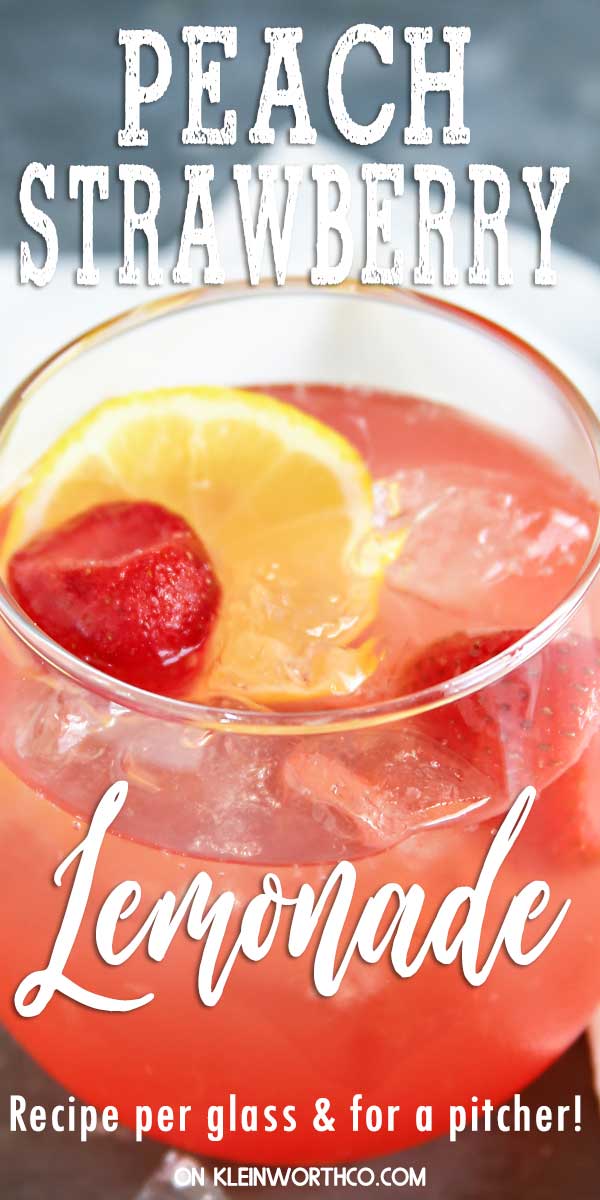 Peach Strawberry Lemonade