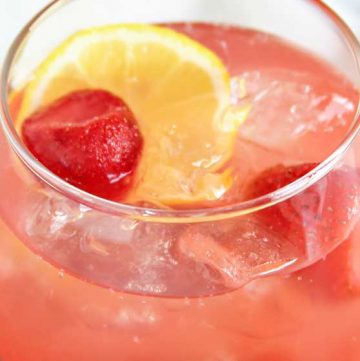 strawberry drink recipe - Peach Strawberry Lemonade