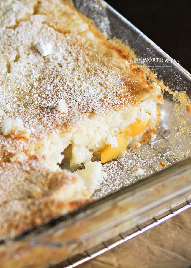 Easy Peach Cobbler with cake mix
