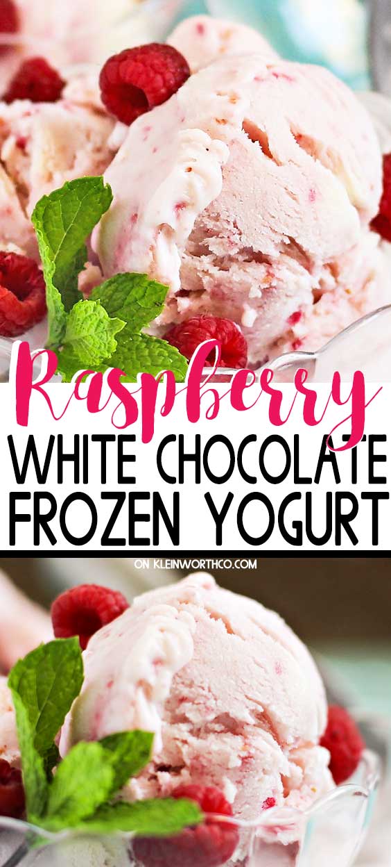 Raspberry White Chocolate Frozen Yogurt