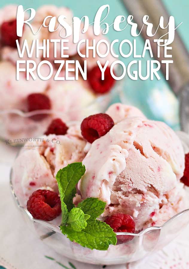 Raspberry White Chocolate Frozen Yogurt