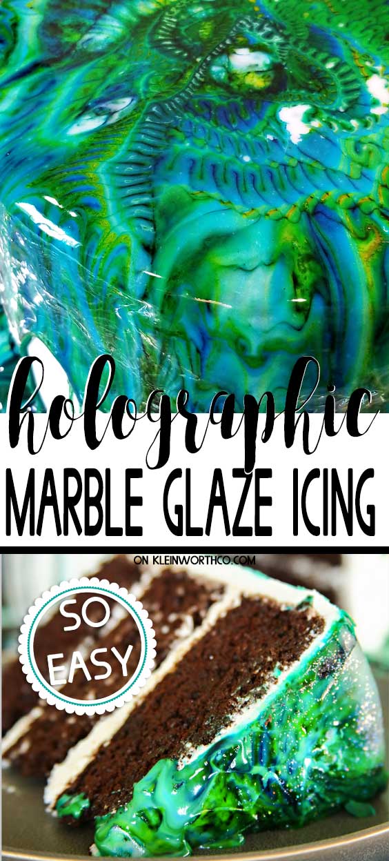 Easy Marble Drip Icing