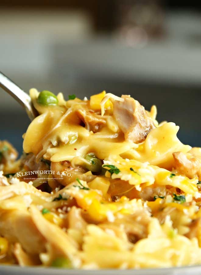 dinner recipe -Instant Pot Chicken Noodle Casserole