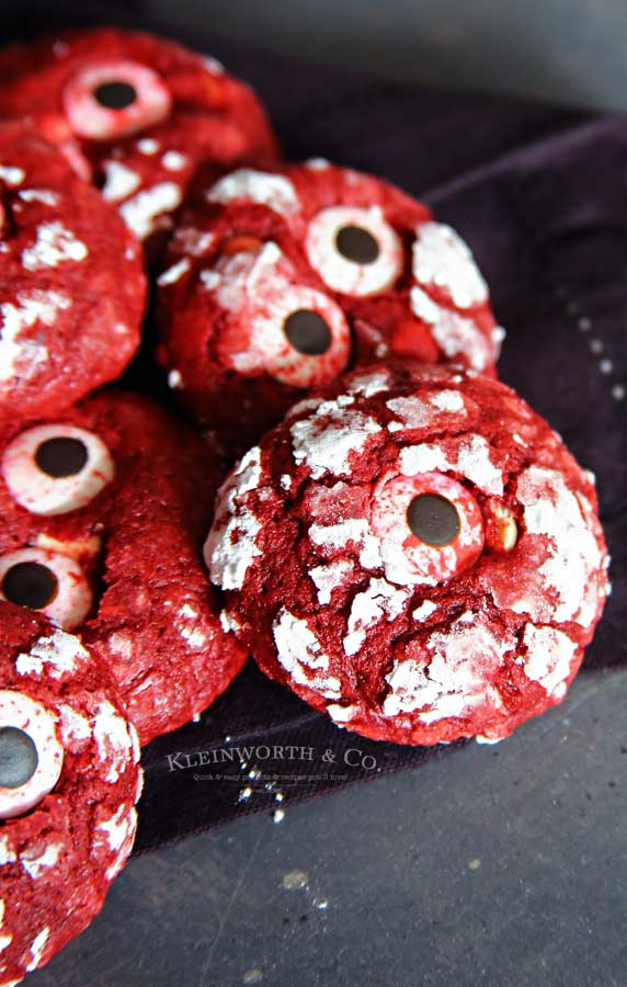 Bloodshot Eyeball Red Velvet Crinkle Cookies recipe