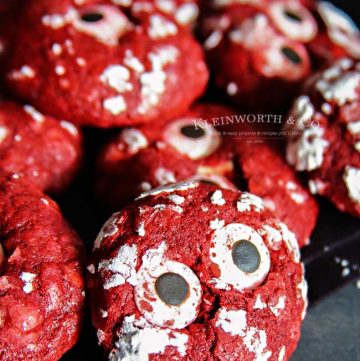 Treats - Bloodshot Eyeball Red Velvet Crinkle Cookies