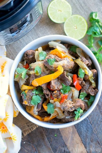 Instant Pot Beef Fajitas