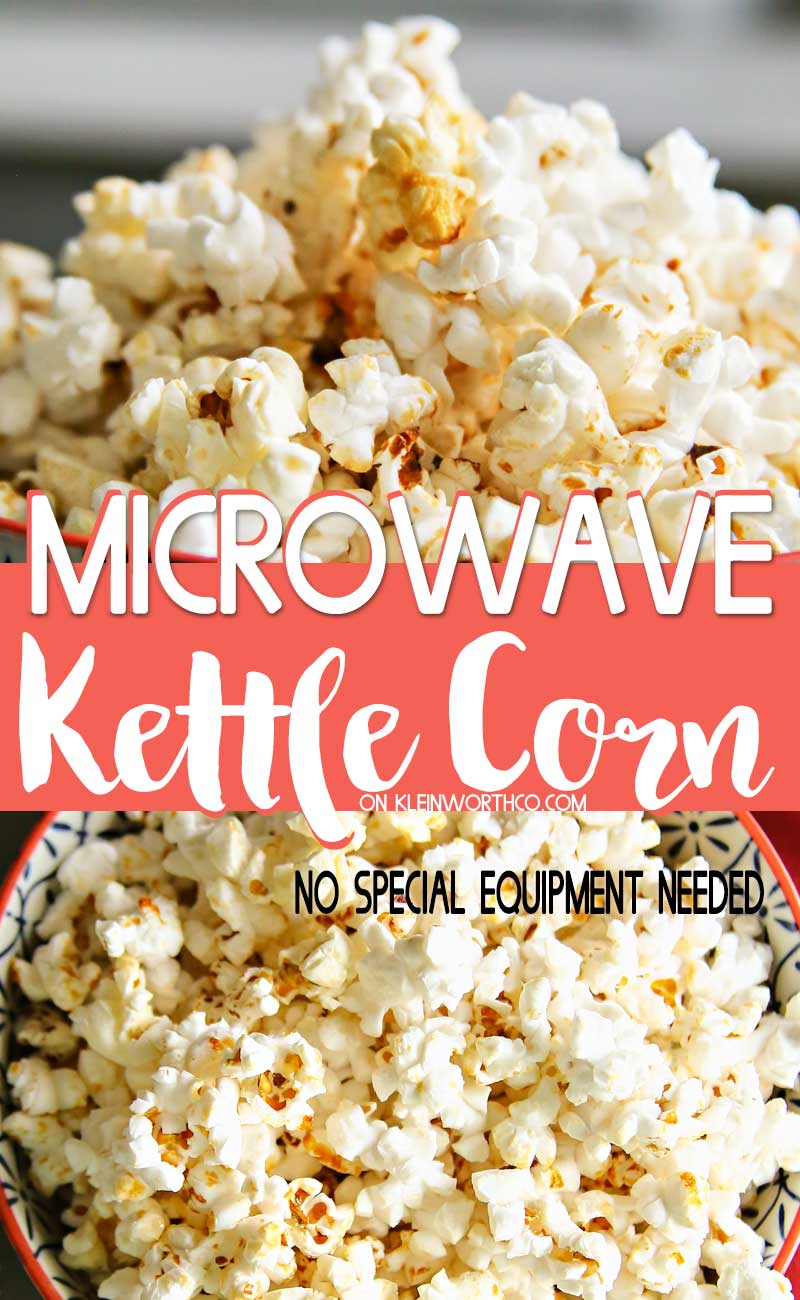 Homemade Kettle Corn in the microwave