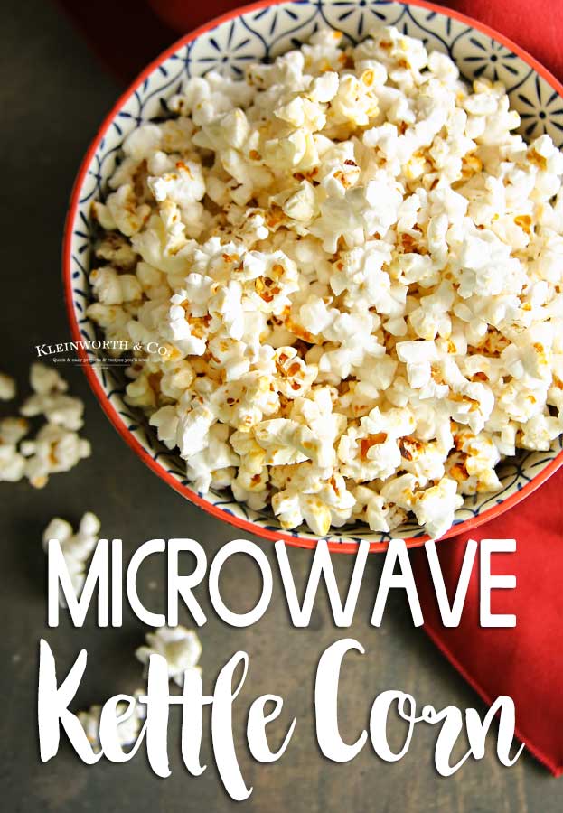 Homemade Kettle Corn in the microwave