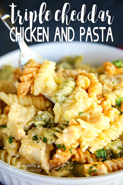 Triple Cheddar Chicken Pasta