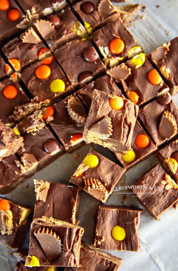 Fall treat - Easy Microwave Reese's Fudge