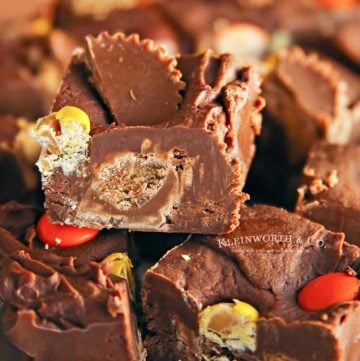 peanut butter - Easy Microwave Reese's Fudge