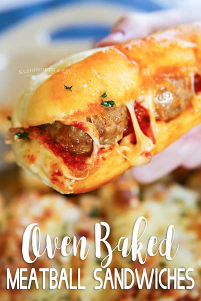 Oven Baked Meatball Sandwiches