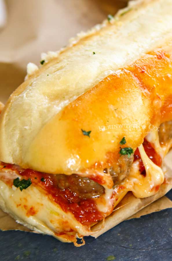 Easy game day food - Oven Baked Meatball Sandwiches