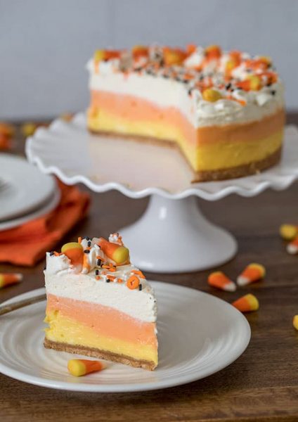 Pressure Cooker Candy Corn Cheesecake