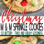 Christmas M&M Sprinkle Cookies