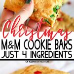 M&M Christmas Cookie Bars