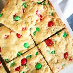 4 ingredient - M&M Christmas Cookie Bars
