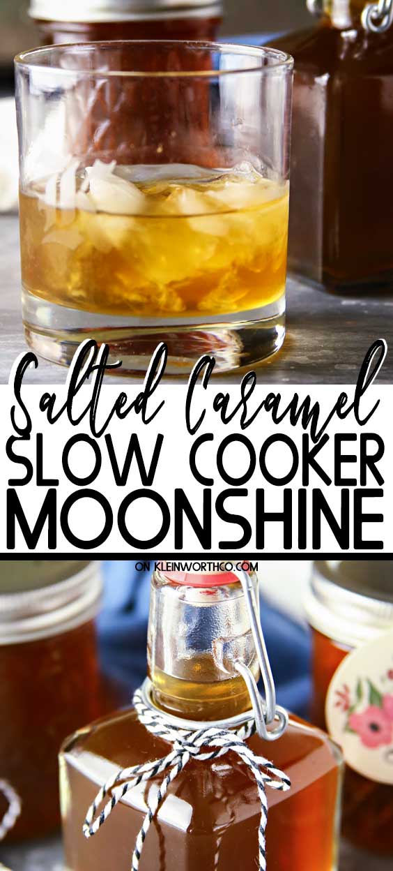 Slow Cooker Salted Caramel Moonshine