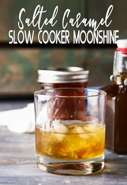 Slow Cooker Salted Caramel Moonshine