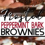 Frosted Peppermint Bark Brownies