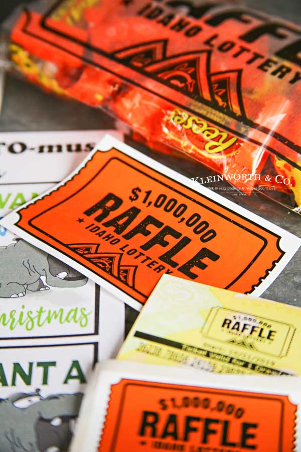 Gift Tags - Free Printable- Hippo-LOTTO-mus Lottery Gift Tags