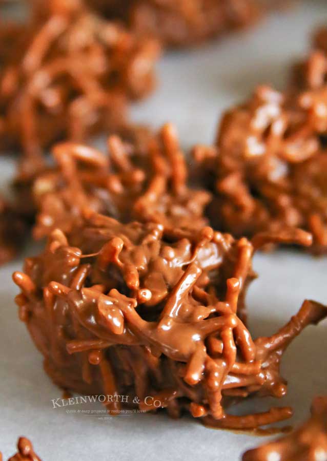 No-Bake Chocolate Haystacks with nuts