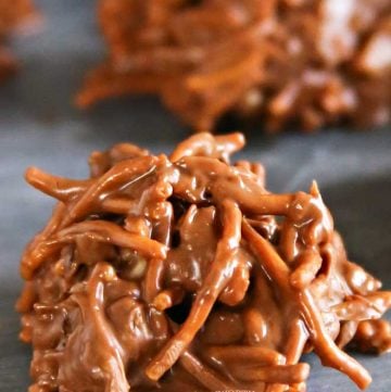 No-Bake Chocolate Haystacks made with white choclate