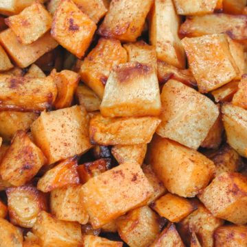 Cinnamon Honey Glazed Air Fryer Sweet Potato Bites