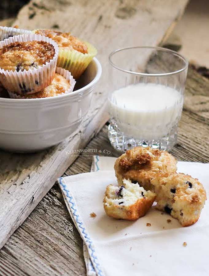 skinny breakfast - blueberry muffins