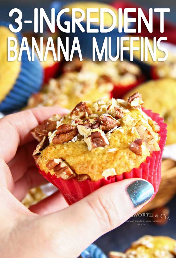 3-Ingredient Banana Muffins