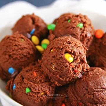 Mini M&M's Brownie Batter Cookie Dough
