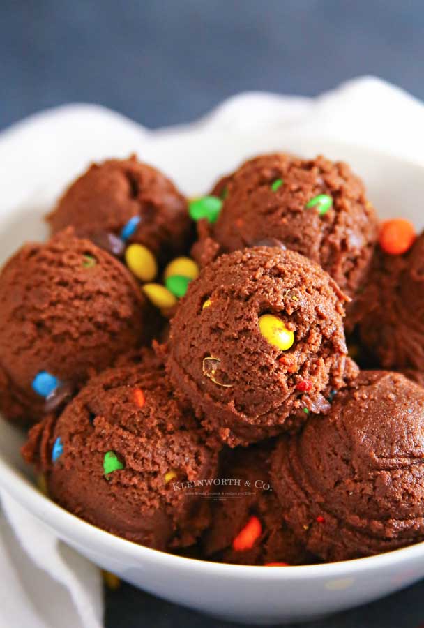 Mini M&M's Brownie Batter Cookie Dough