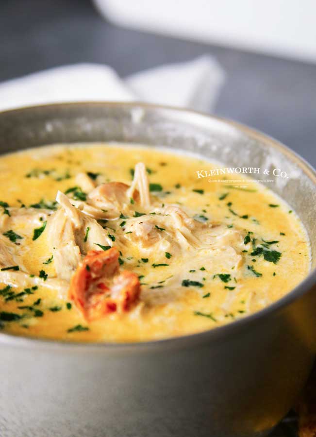 Cheesy Instant Pot Creamy Chicken Soup