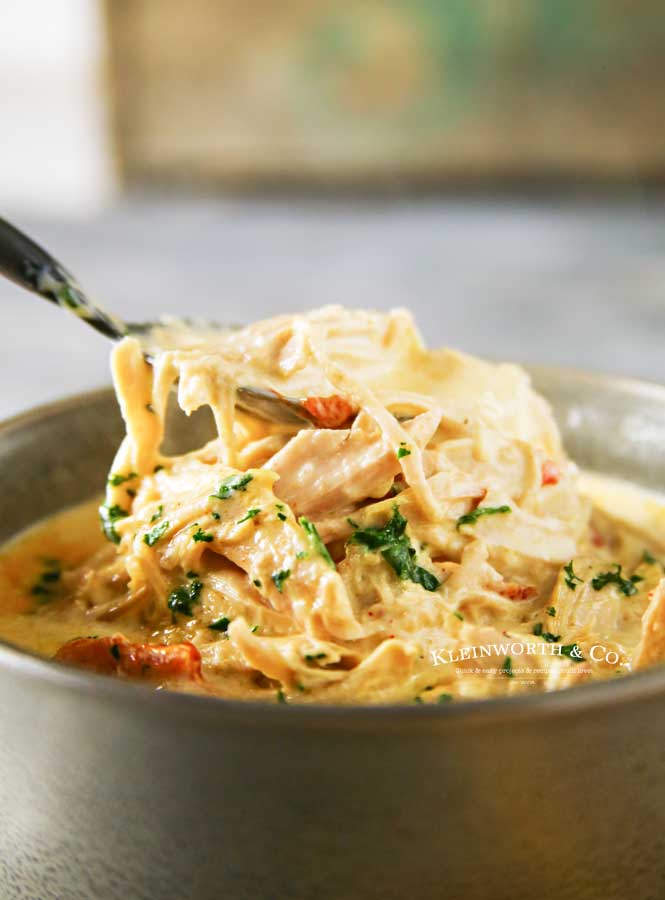 Creamy Chicken Soup with Sun Dried Tomatoes
